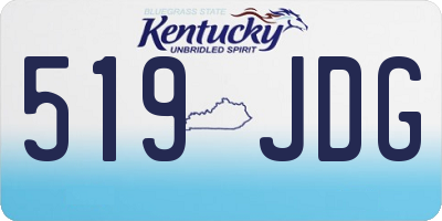 KY license plate 519JDG