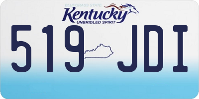 KY license plate 519JDI