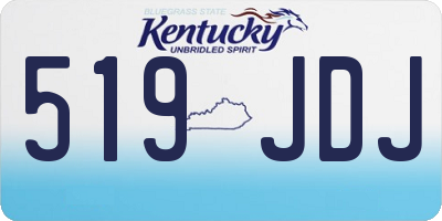 KY license plate 519JDJ