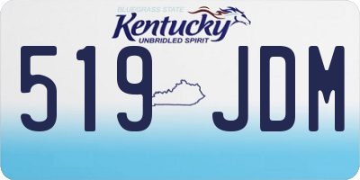 KY license plate 519JDM
