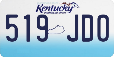 KY license plate 519JDO