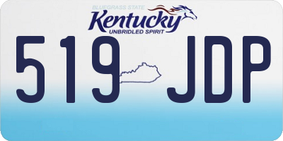 KY license plate 519JDP