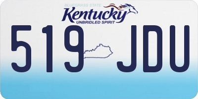 KY license plate 519JDU