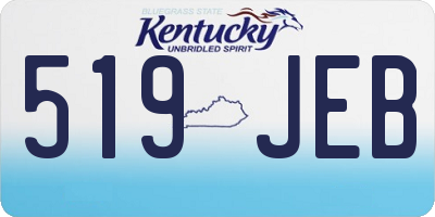 KY license plate 519JEB