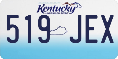 KY license plate 519JEX