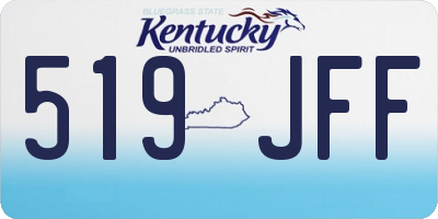 KY license plate 519JFF