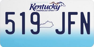 KY license plate 519JFN