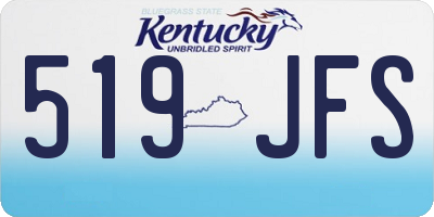 KY license plate 519JFS