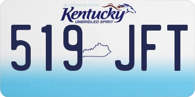 KY license plate 519JFT