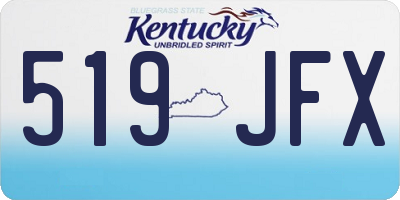 KY license plate 519JFX