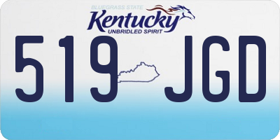 KY license plate 519JGD