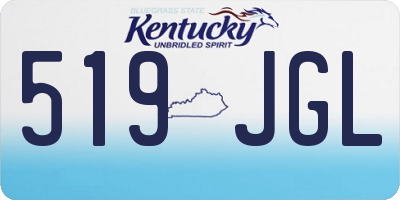 KY license plate 519JGL