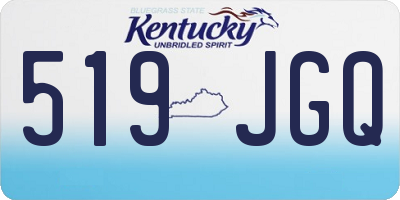 KY license plate 519JGQ