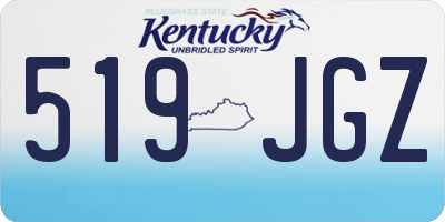 KY license plate 519JGZ
