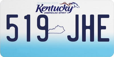 KY license plate 519JHE