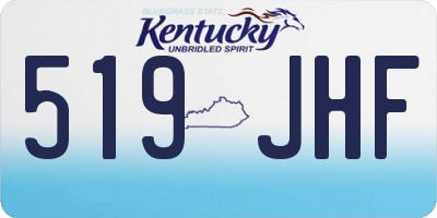 KY license plate 519JHF