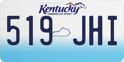 KY license plate 519JHI