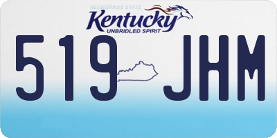 KY license plate 519JHM