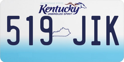 KY license plate 519JIK