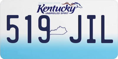 KY license plate 519JIL