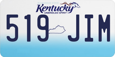 KY license plate 519JIM
