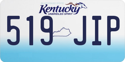 KY license plate 519JIP