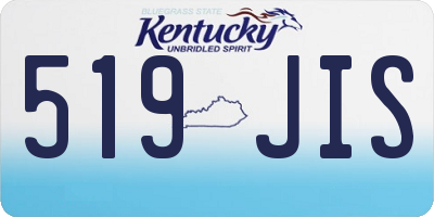 KY license plate 519JIS