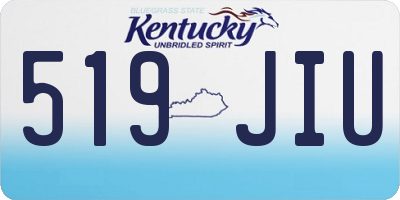 KY license plate 519JIU
