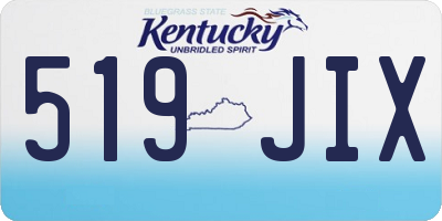 KY license plate 519JIX