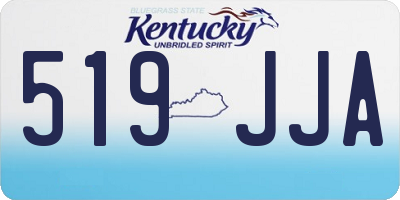 KY license plate 519JJA