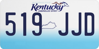 KY license plate 519JJD