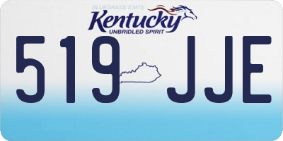 KY license plate 519JJE