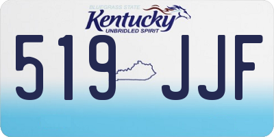 KY license plate 519JJF