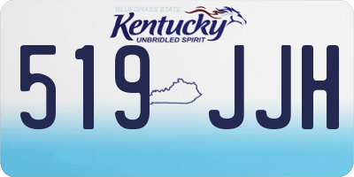 KY license plate 519JJH