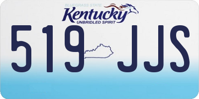 KY license plate 519JJS