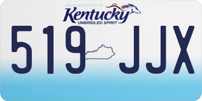 KY license plate 519JJX