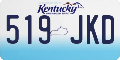 KY license plate 519JKD