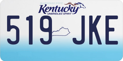 KY license plate 519JKE