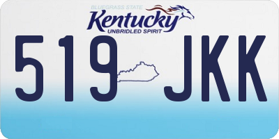 KY license plate 519JKK