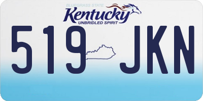 KY license plate 519JKN