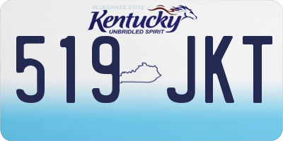 KY license plate 519JKT