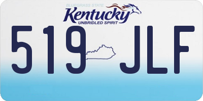 KY license plate 519JLF
