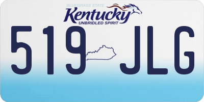 KY license plate 519JLG