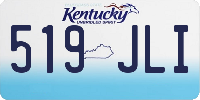 KY license plate 519JLI