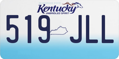 KY license plate 519JLL