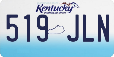 KY license plate 519JLN