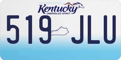 KY license plate 519JLU