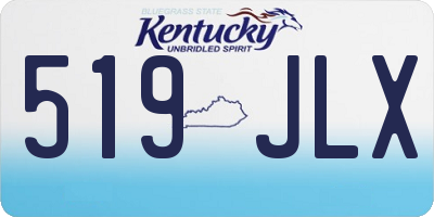 KY license plate 519JLX