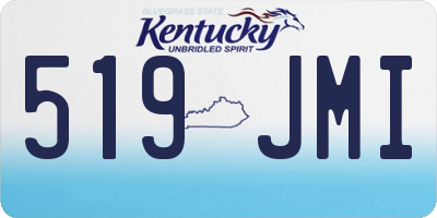 KY license plate 519JMI