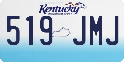 KY license plate 519JMJ